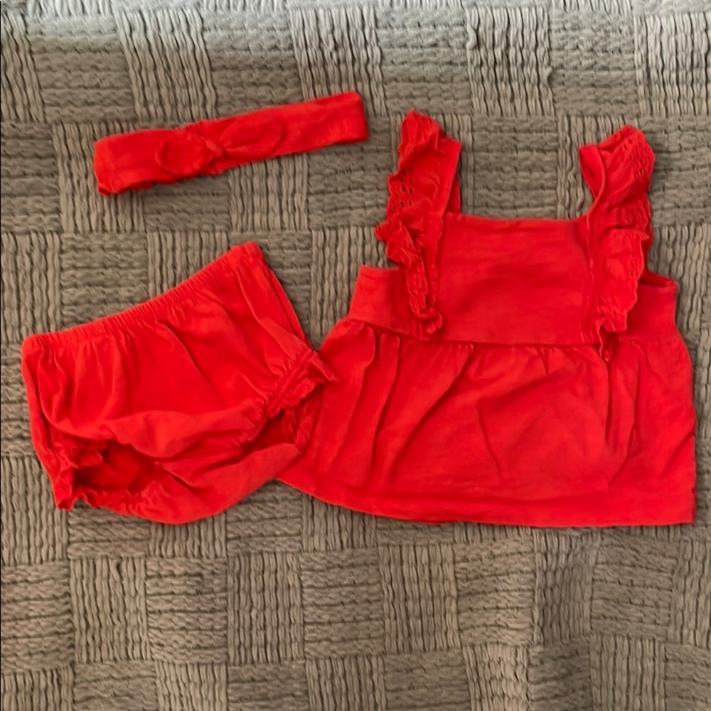 Carter’s Red Baby Outfit Set with ruffles